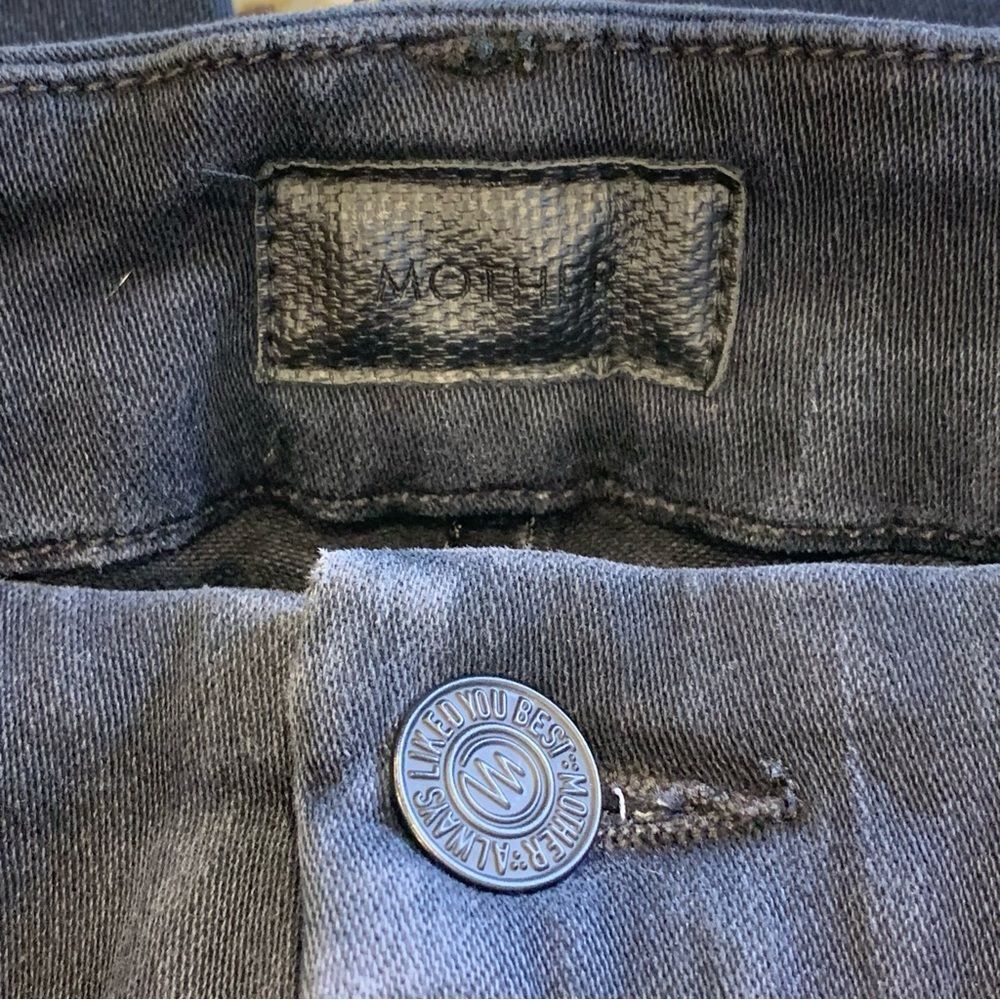 MOTHER The Looker Ankle Fray in BlackBird Size 28 - Picture 10 of 16